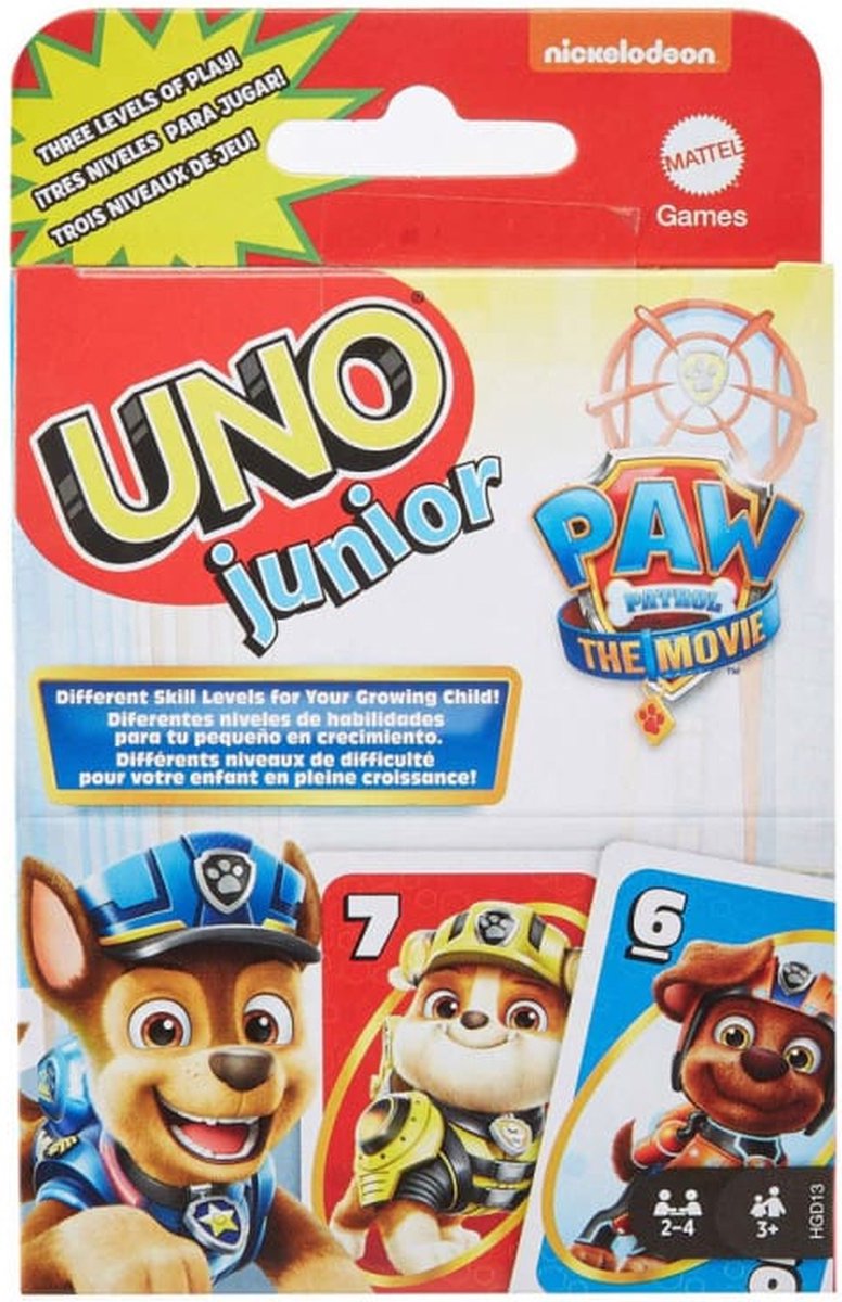 UNO Junior Paw Patrol – Mattel Games – Kaartspel – Kinderspel