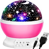 LED nachtlamp - Met projector - Roze