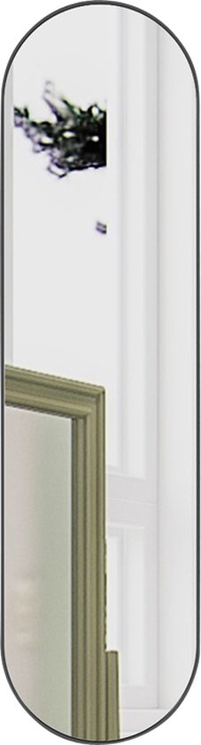 Nuvolix spiegel ovaal - ovale spiegel - passpiegel - hangend - wandspiegel - 150*40CM - zwart
