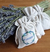 Bonheur de Provence - geurzakjes lavendel - biologische geteelde lavendel - 3 Linnen zakjes - 15 gram per zakje
