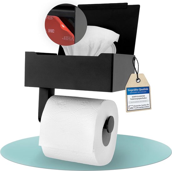 Porte-papier toilette avec boîte de lingettes humides - Bâton sans Embouts  - Durable... | bol