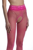 Panty Open Kruis Pink Bonbon Maat: L/XL