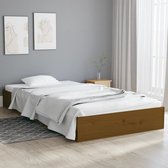 The Living Store Houten Bedframe - Eenpersoonsbed - Honingbruin - 203 x 102.5 x 23 cm - Massief Grenenhout - Stabiel en Stevig