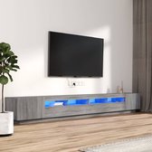 The Living Store TV-meubel LED-verlichting - 100x35x40 cm - Grijs Sonoma Eiken