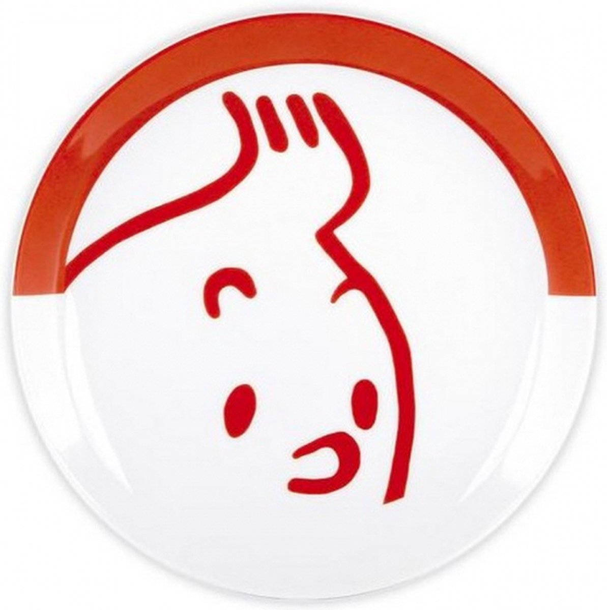 Tintinimaginatio - Moulinsart - Kuifje servies - plat bord - 24 cm