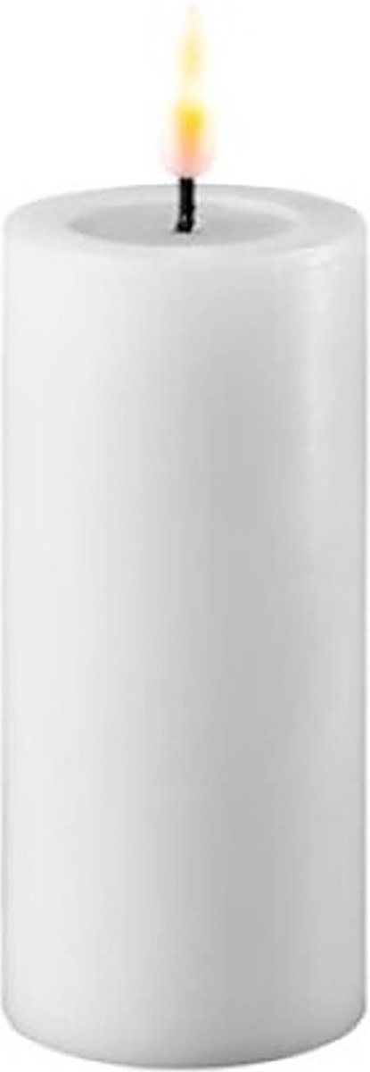 Deluxe Homeart Luxe LED kaars - Wit LED Candle 5 x 10 cm - net een echte kaars! Deluxe Homeart