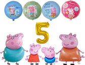 Peppa Pig family ballon set - 70x45cm - Folie Ballon - Peppa pig - George Pig - Papa Pig - Mam Pig - Themafeest - 5 jaar - Verjaardag - Ballonnen - Versiering - Helium ballon