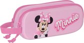Pennenetui met 2 vakken - Minnie Mouse 3D - Roze (21 x 8 x 6 cm) | KOOP 2, KRIJG 15% KORTING!