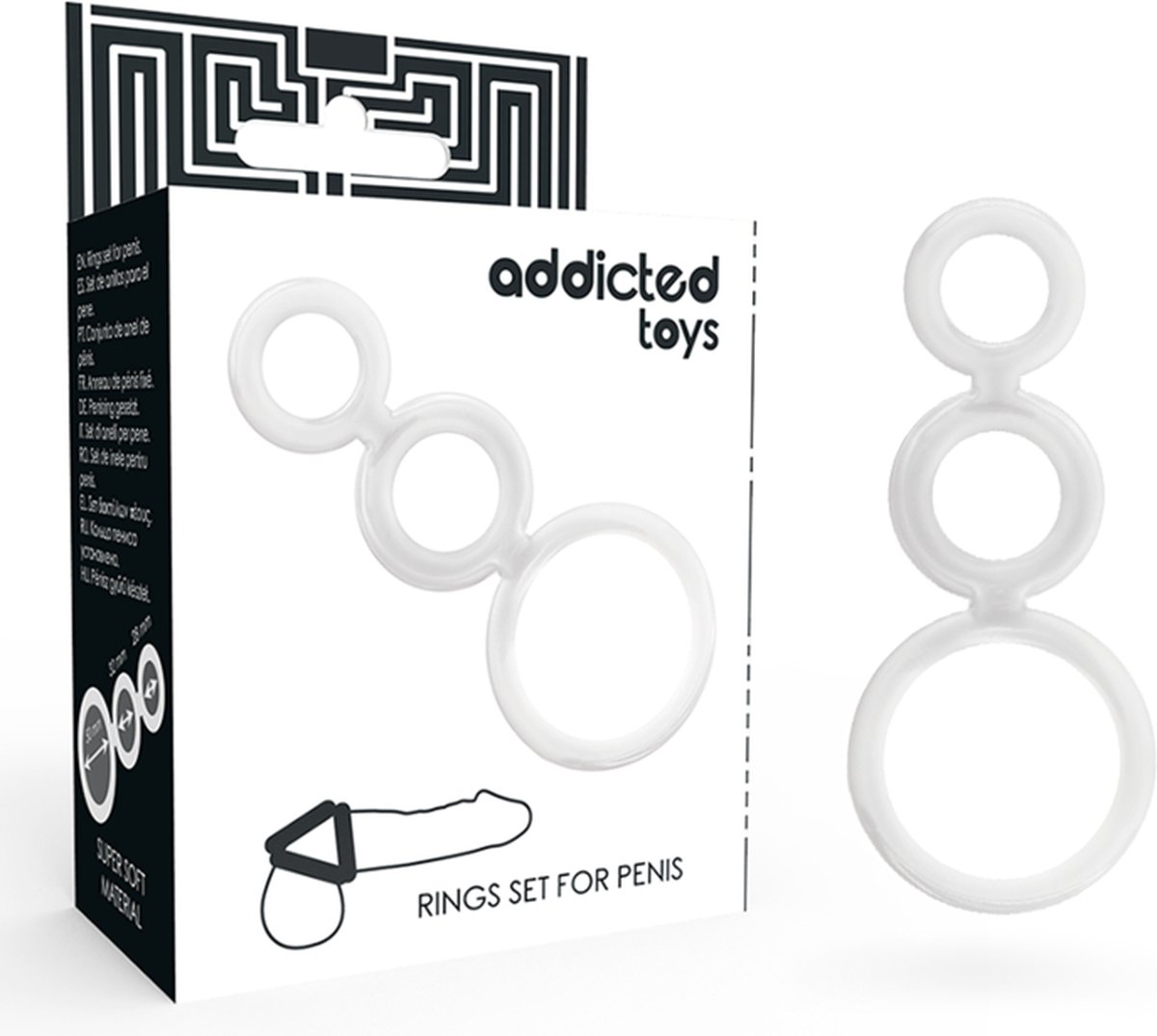 Goedkoopste ADDICTED TOYS | Addicted Toys Rings Set For Penis Transparent