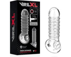 Virilxl V15 - Penis Sleeve - Penis Extender - 30% Extra Lengte - 33% Extra Dikte - Transparant