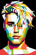 Justin Bieber Poster | Muziek Poster | JB Kunst | Zwart | Wanddecoratie | Muurposter | 61x91cm | Geschikt om in te lijsten