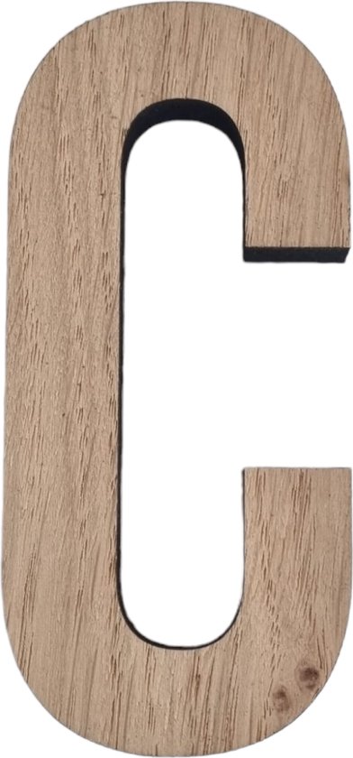 Houten letter C - 10 cm hoog