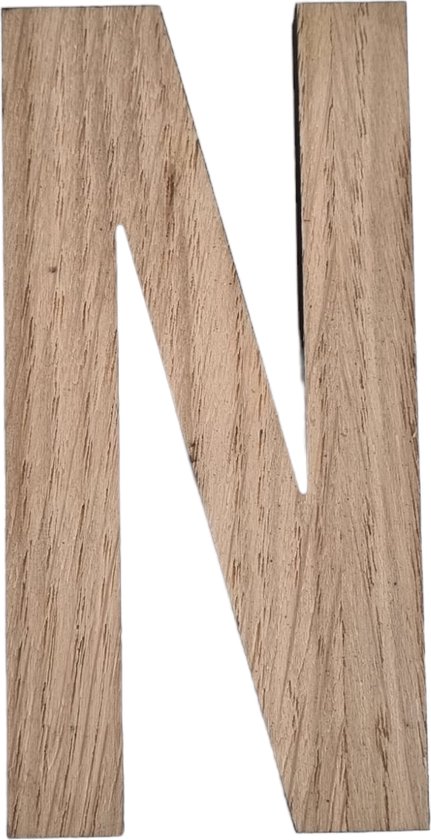 Lettre en bois N - 10 cm de haut