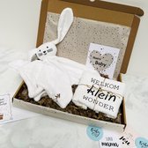 Baby brievenbus cadeau - welkom klein wonder - babyshower cadeau - kraam cadeau - zwangerschap cadeau - geboorte baby - baby cadeau - knuffel cadeau