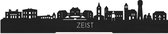 Standing Skyline Zeist Bois Zwart - 60 cm - Déco maison design - Décoration à poser et à suspendre - Plus de villes disponibles - Cadeau pour lui - Cadeau pour elle - Anniversaire - Anniversaire - Pendaison de crémaillère - Intérieur - WoodWideCities