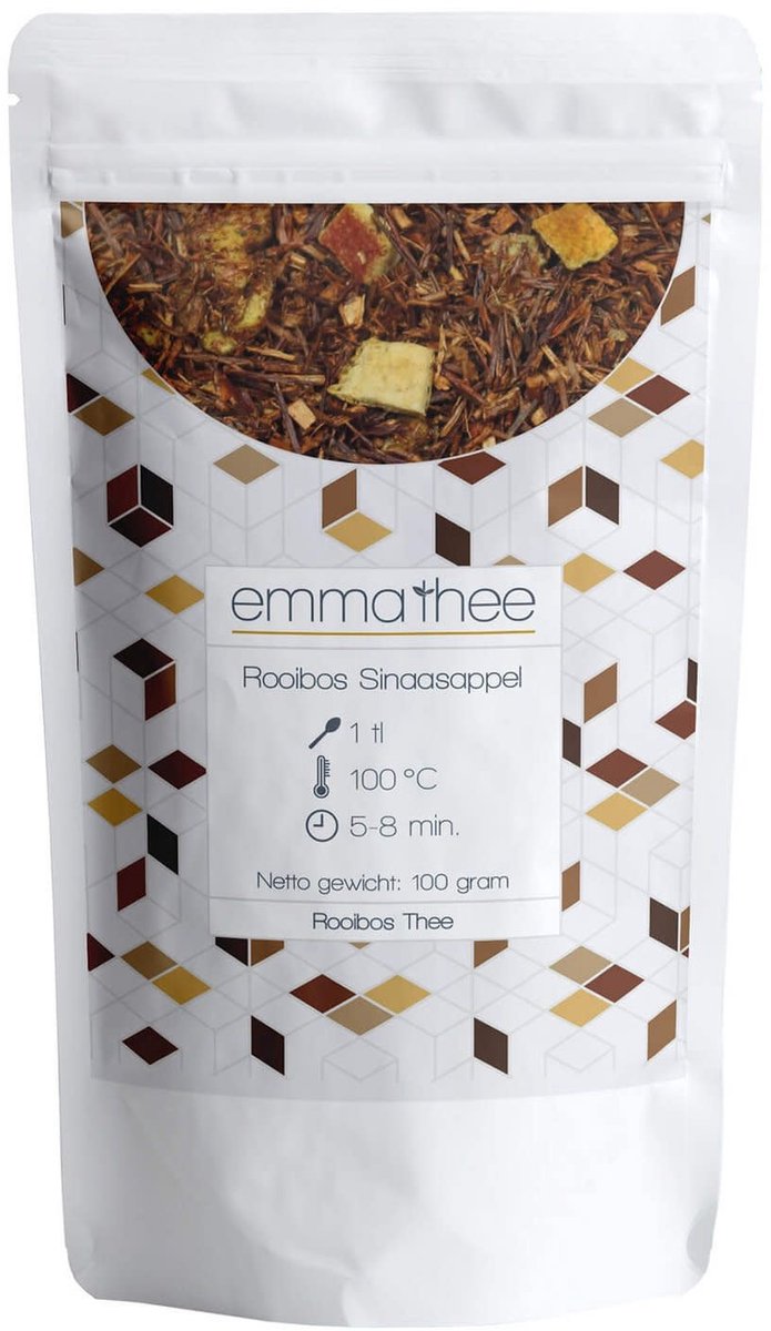 Rooibos Sinaasappel 100 Gram - Losse Thee - Puur & Natuurlijk - Fris & Citrusachtig