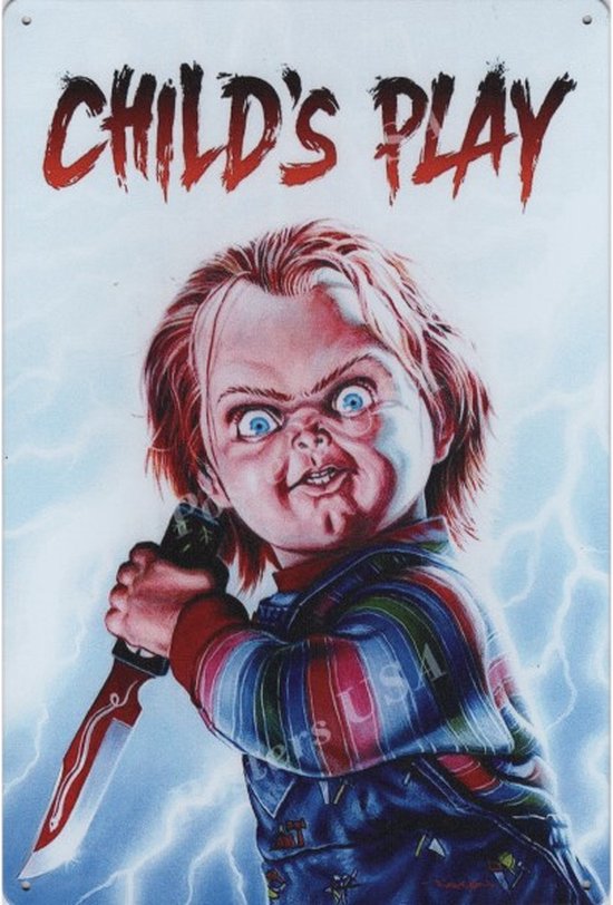Wandbord Movie Horror Klassieker - Chucky Child’s Play
