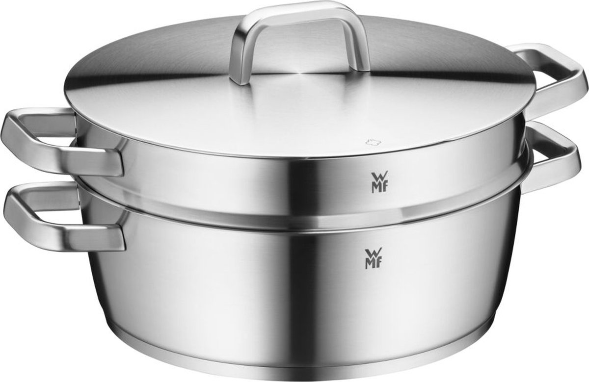 WMF Iconic 0741289990 741289990 Ronde braadpan 28 cm met stoominzet en deksel
