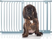 Bettacare Elite Hondenhek Assortiment, 125cm - 134cm (72 opties beschikbaar), Mat Grijs, Druk Montage Hek voor Honden en Puppy's, Huisdier en Hond Barrière, Eenvoudige Installatie