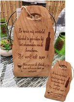 Planche de service en bois - planche à découper - texte - citations - Vin - personnalisé - cadeau - dictons - anniversaire - cadeau - Cuisine - bois de teck
