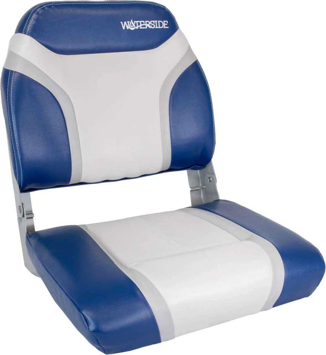Waterside Captain Deluxe Boatseat | Blauw/Wit | Bootstoel