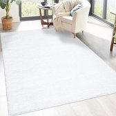 Shaggy hoogpolig tapijt - 160x230 cm - wit - long-polig woonkamertapijt - effen modern - pluizig zacht tapijten slaapkamer decoratie
