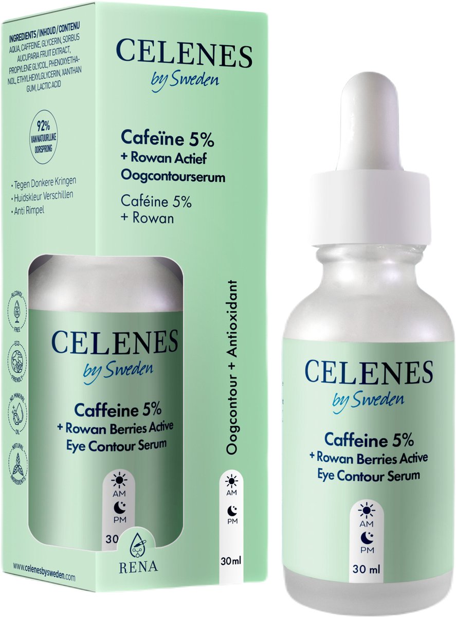 Celenes by Sweden Caffeïne Solution 5% - Serums - Anti wallen en donkere kringen - 30ml