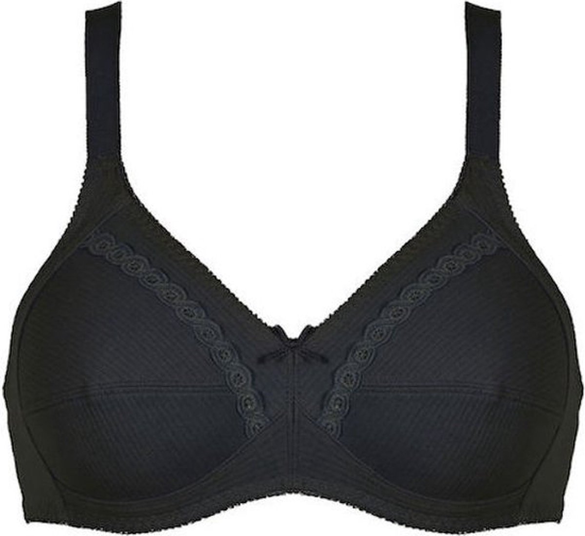 Naturana 100% katoenen soft BH zonder beugels maat 85C zwart