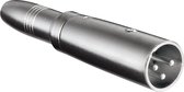 Powteq - Professionele XLR adapter - XLR female naar 6.35 mm jack female - Mono - XLR 3 pins - Metalen behuizing