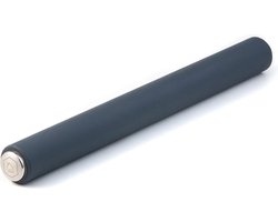 Deegroller siliconen - hoogwaardige deegroller van siliconen en roestvrij staal met anti-aanbakwerking - Innovatief deegroller zonder handgrepen - fondant rol voor alle soorten deeg (zwart)