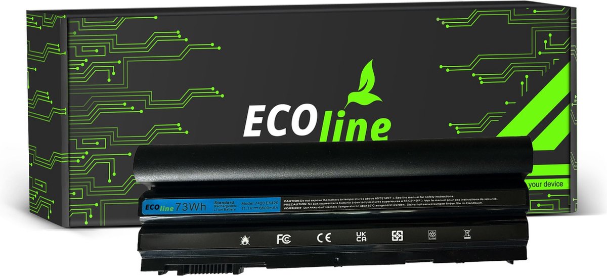 EcoLine - 8858X T54FJ M5Y0X Batterij Geschikt voor de Dell Latitude E5520 E6420 E6520 E6530 / 11.1V 4400mAh.
