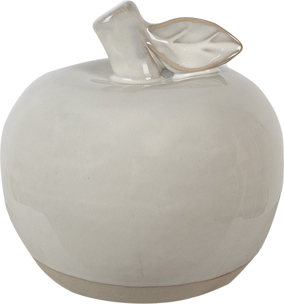 Decoratie Appel 13 cm Beige Porselein