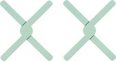 Krumble Pannenonderzetter - Opvouwbare Siliconen pannenonderzetter - Pan onderzetter - Pannenrooster - Opvouwbaar - Set van 2 - Groen