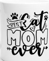 Mug - Best Cat Mom Ever - Tasse - Fête des Mères - Cadeau - Maman - Mère