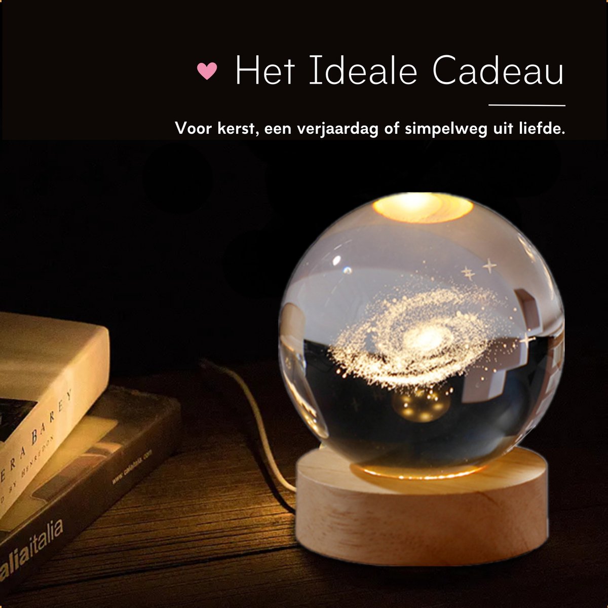 Lampe Boule De Cristal Veilleuse Enfants, 3D Boules De Verre