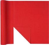 Tafelloper 3 in 1 Airlaid rood afscheurbaar 3 stuks - Totale lengte 14.4m - Effen kleuren tafellopers - Feestartikelen - Themafeestversiering