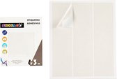 Pincello Witte stickers rechthoekig - 22546 - Zelfklevend