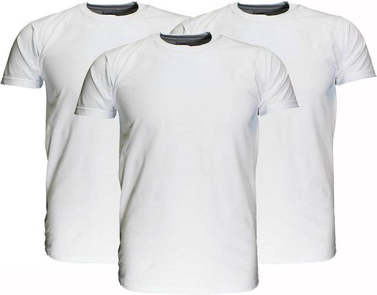 Fruit Of The Loom Blanco Katoenen T-Shirts 3 stuks pakket Wit - 140, KleurWit