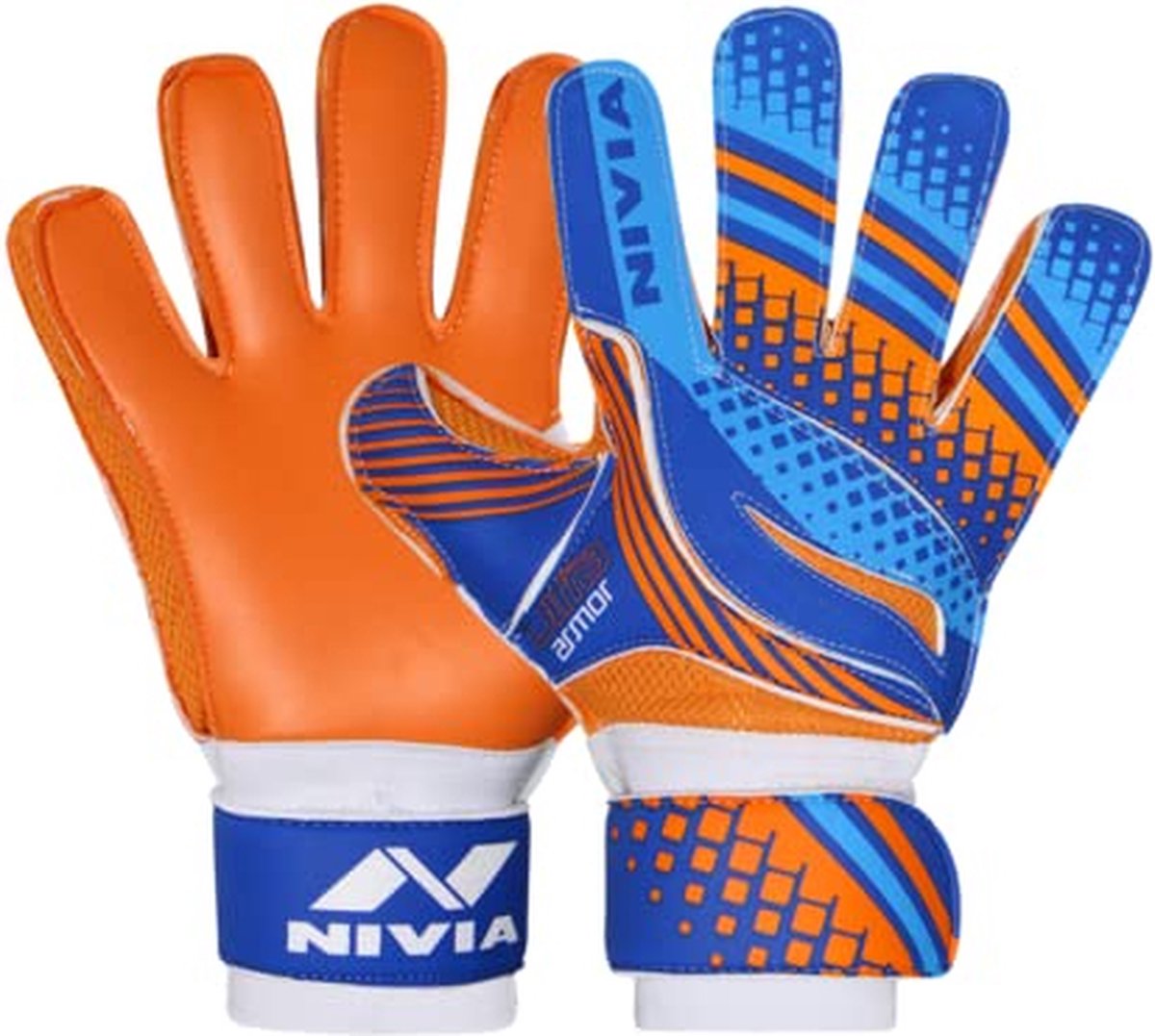 Nivia Men Ultra Armour Goalkeeper Gloves for Mens & Womens (Multicolor, Size-S) Material-Rubber | Comfortable Fit | ‎Extra Grip | Football Gloves