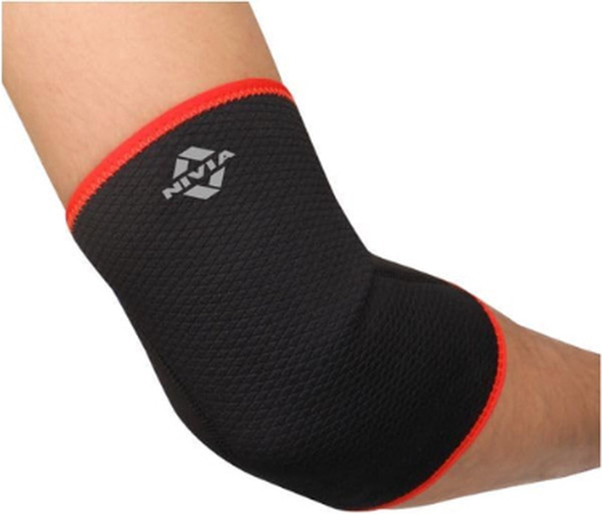 NIVIA Orthopedic Performance Elbow Support for Mens & Womens (Black/Red, Size-XL) Material-Neoprene | Outdoor Workouts | ideal for Badminton, Cricket, Gym | Elbow Guard | Elbow Brace | Elbow Protector