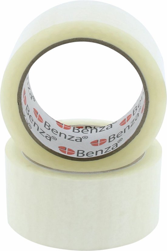 Benza - Ruban d' Ruban d'emballage Ruban adhésif Large Extra Fort Transparent - 5 cm x 66 mtr - 72 rouleaux