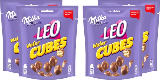 Milka Leo Wafer Cubes - 4 x 150 gram