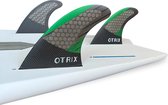 Otrix Carbon Fiber Thruster Surfboard Vinnen/Fins - FCS Fin Systeem – Maat M