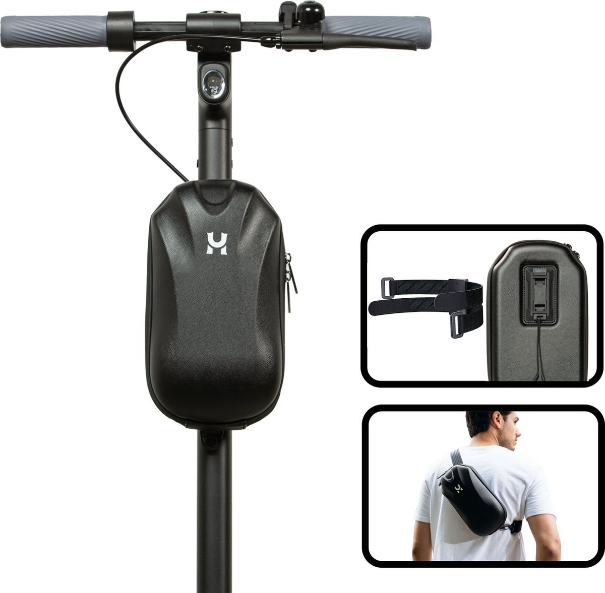 Guidon de trottinette électrique pliable de 10 pouces, ensemble de