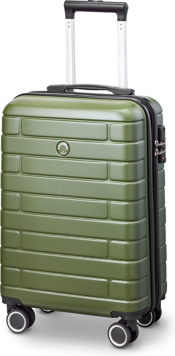 Jump Arogado - Handbagage 55 cm - 4 Wielen - TSA-Cijferslot - Expandable - Kaki Groen