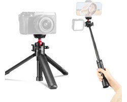 Ulanzi MT-16 Vlog-Statief, Camerahouder & Selfiestick - Uitschuifbaar tot 44 cm - Voor smartphone en camera - met Cold Shoe Mount - Zwart/Rood Ulanzi MT-16 Vlog-Statief, Camerahouder & Selfiestick - Uitschuifbaar tot 44 cm - Voor smartphone en camera - met Cold Shoe Mount - Zwart/Rood