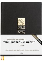 Purpuz Planner 2024 Agenda - Agenda 2024 Volwassenen - Organizer - Planner - Stop Dromen. Start Doen!