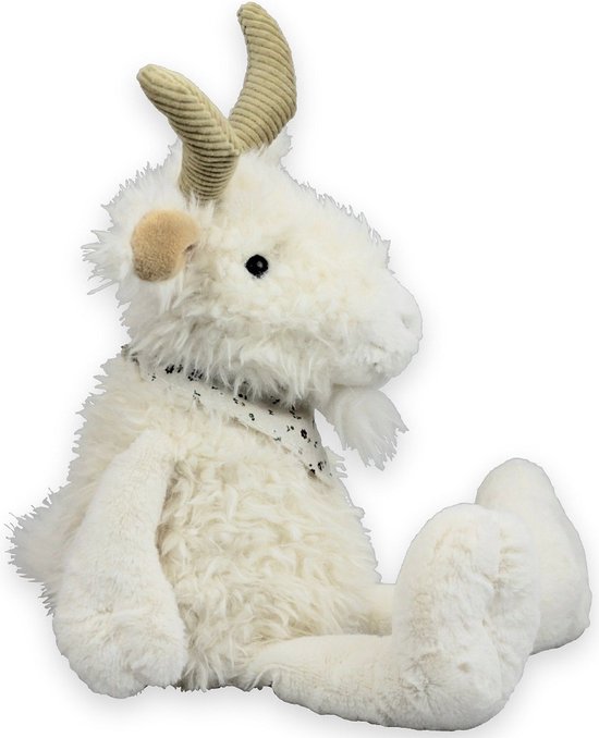 Inware 9145 - knuffeldier Rat Flinx, wit, 22 cm