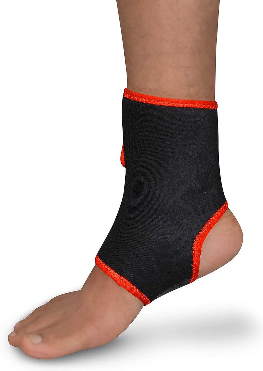 Nivia Orthopedische Slip-in Enkelbrace (Zwart, Maat - Klein) | Materiaal: Neopreen | Polyester | Pijnverlichting | Ideaal voor Sportschool, Sport, Oefening, Training, Fietsen