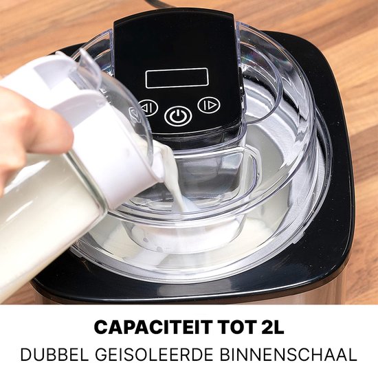 Ijsmachine 3-in-1 - Ijsbereider voor Frozen Yoghurt, Sorbet en Ijs - Ijsmachine Zelfvriezend - Keukenmachine — afbeelding 5